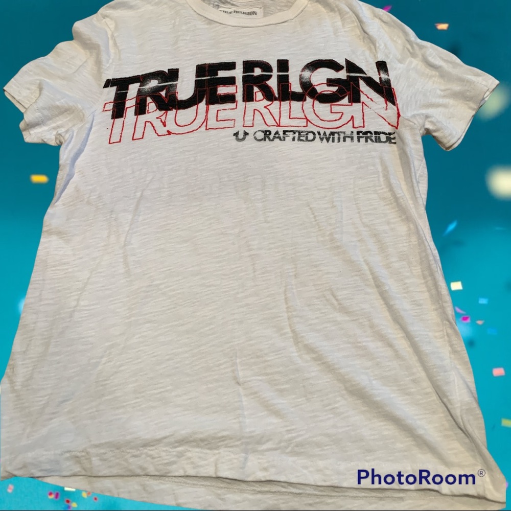 Mens True Religion Mens White T-shirt Size M